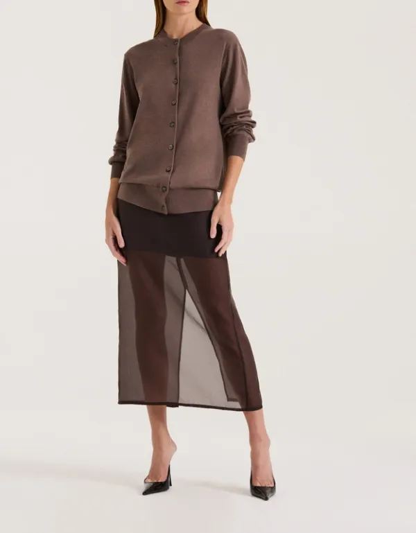 Mink Longline Knit Cardigan