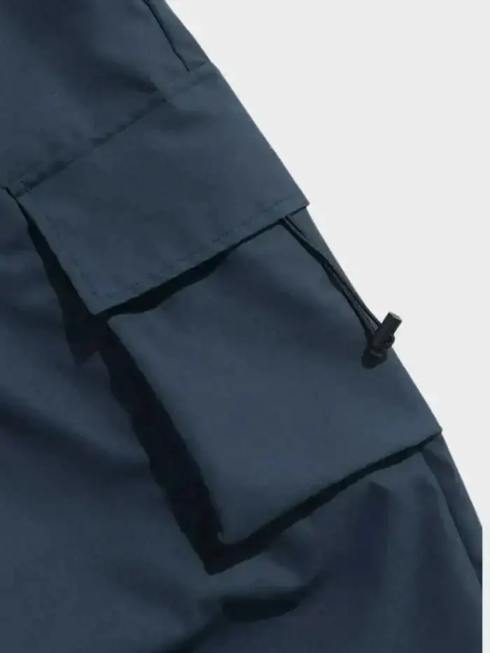 Men'slim Fit Cargo Pants with Rits for Dagelijks En Outdoor Gebruik