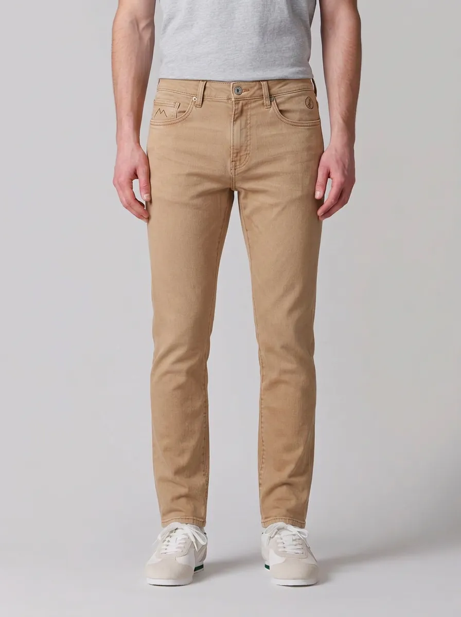 Men's Classic Flexible Light Wash Stretch Denim Jeans