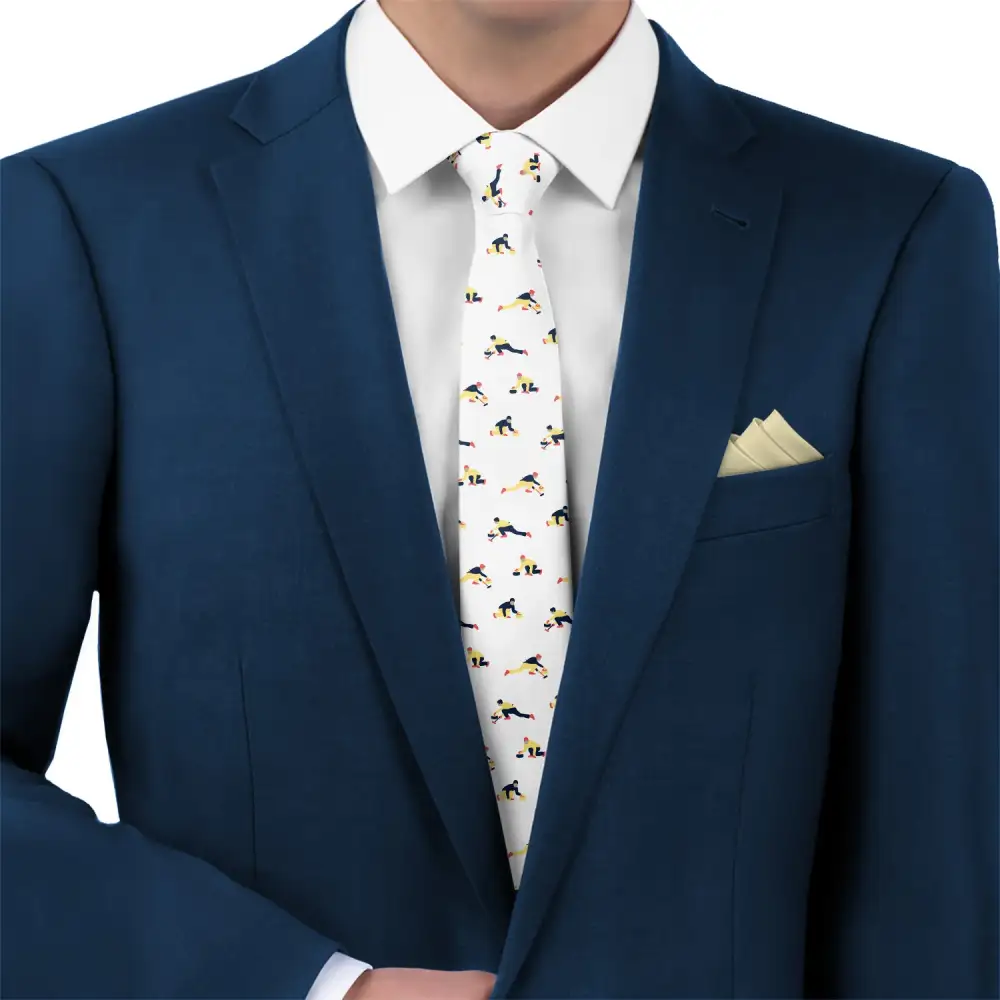 Curling Pattern Necktie