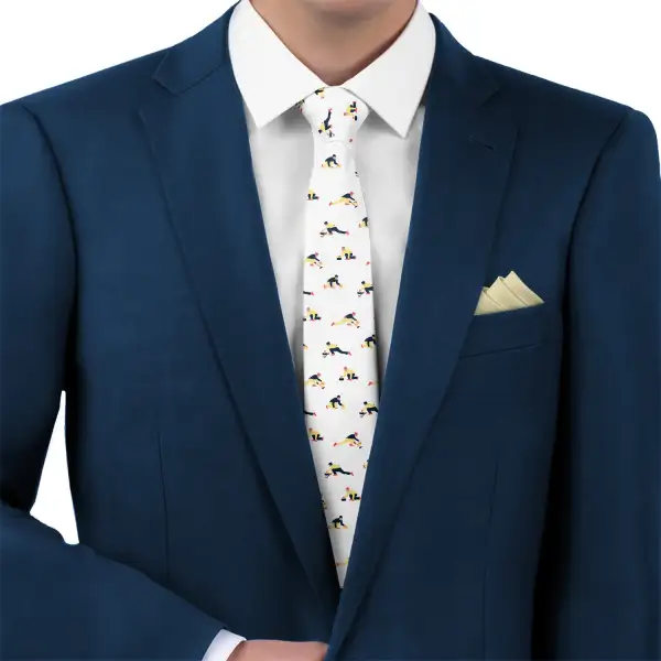 Curling Pattern Necktie