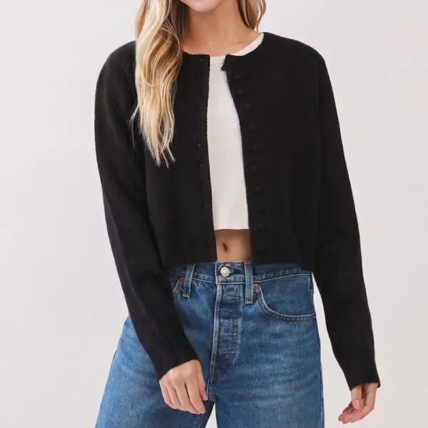 Relaxed Button Front Cardigan