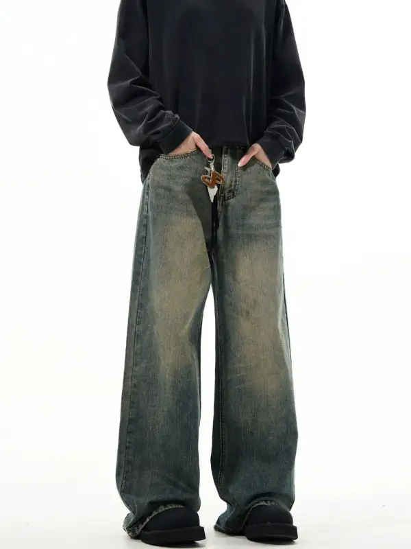 Vintage Flared Wide-Leg Jeans