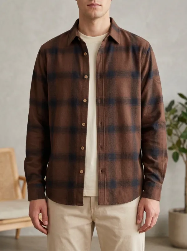 Polished Plaid Long-Sleeve Men's Long-Sleeve Shirt