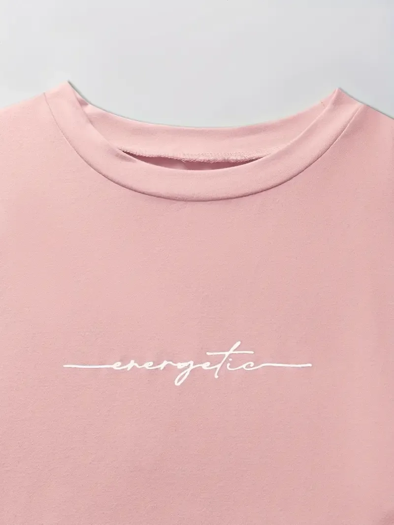 (3-SETS)Women'S Casual  Print Short Sleeve Round Neck TightJumpsuit And Waist Tie Wide Leg Pants With Pockets Set