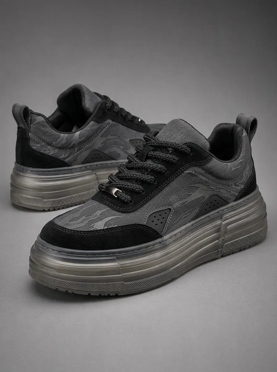 Men's Streetwear Camo Pattern Patterned Skate Shoes