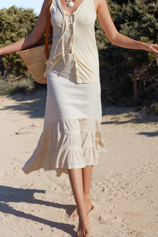 Weekend Market Maxi Embroidered Skirt