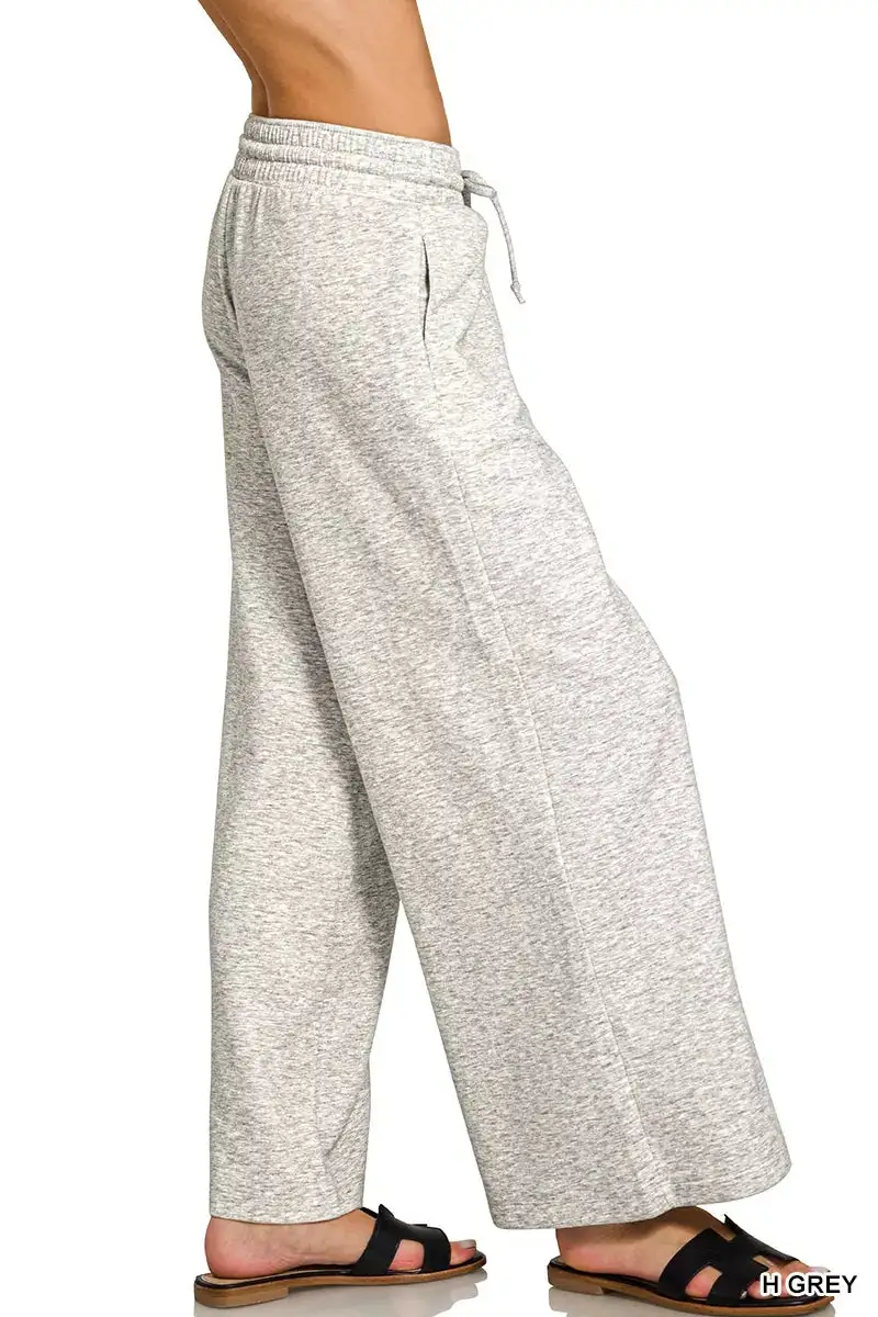 Scuba Drawstring Wide Leg Pants