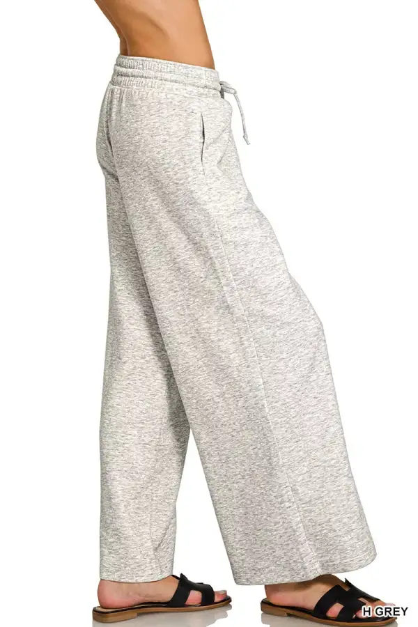 Scuba Drawstring Wide Leg Pants