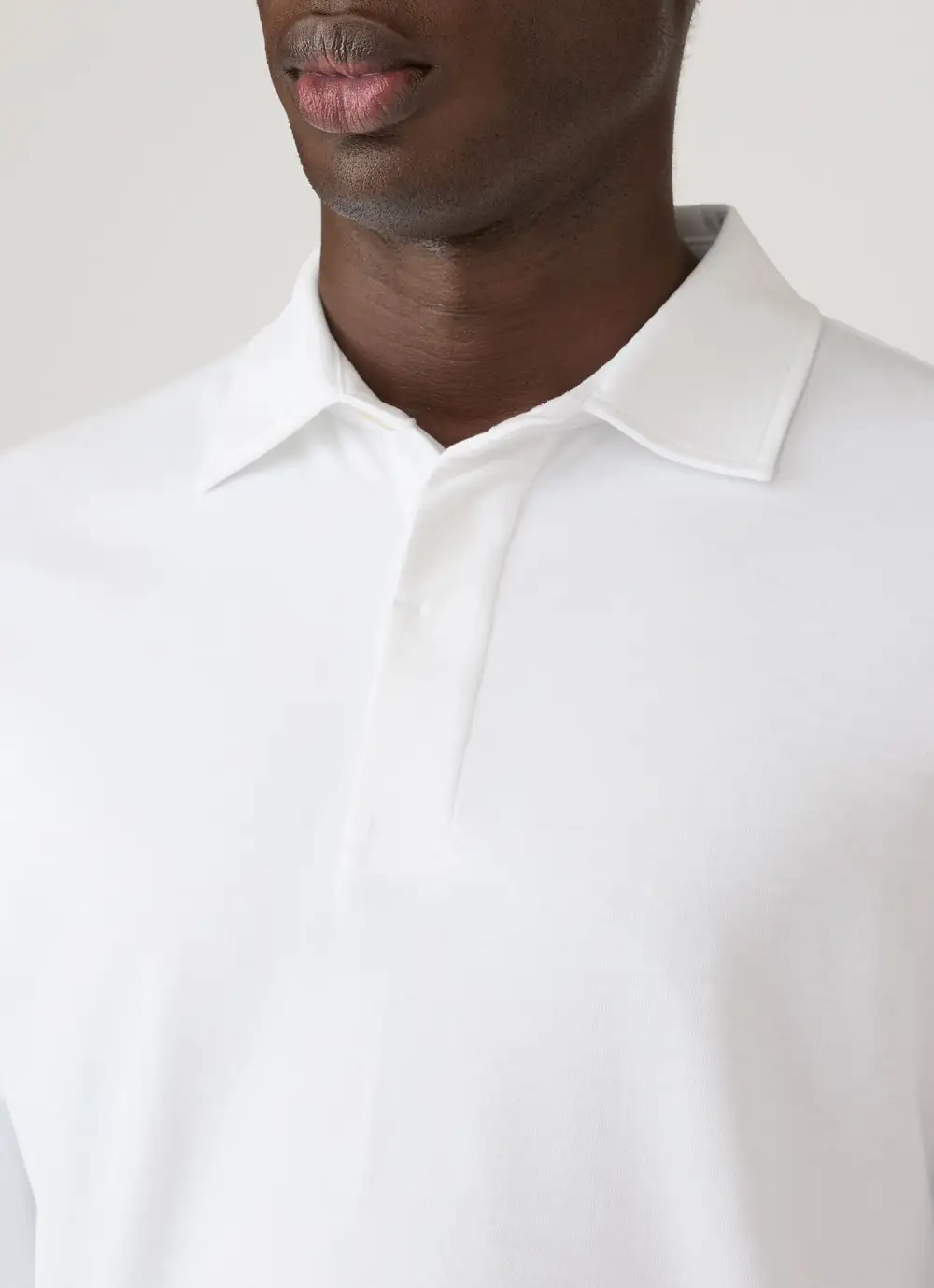 Modern Everyday Relaxed Fit Heavyweight Rugby Cotton Long Sleeve Polo Shirt