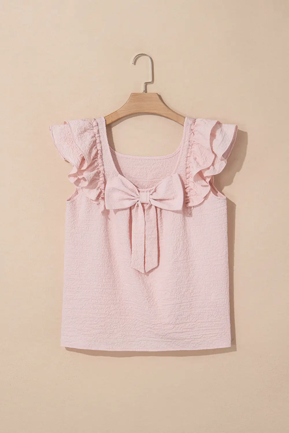 Ruffled Frilled Bow Detail Blouse