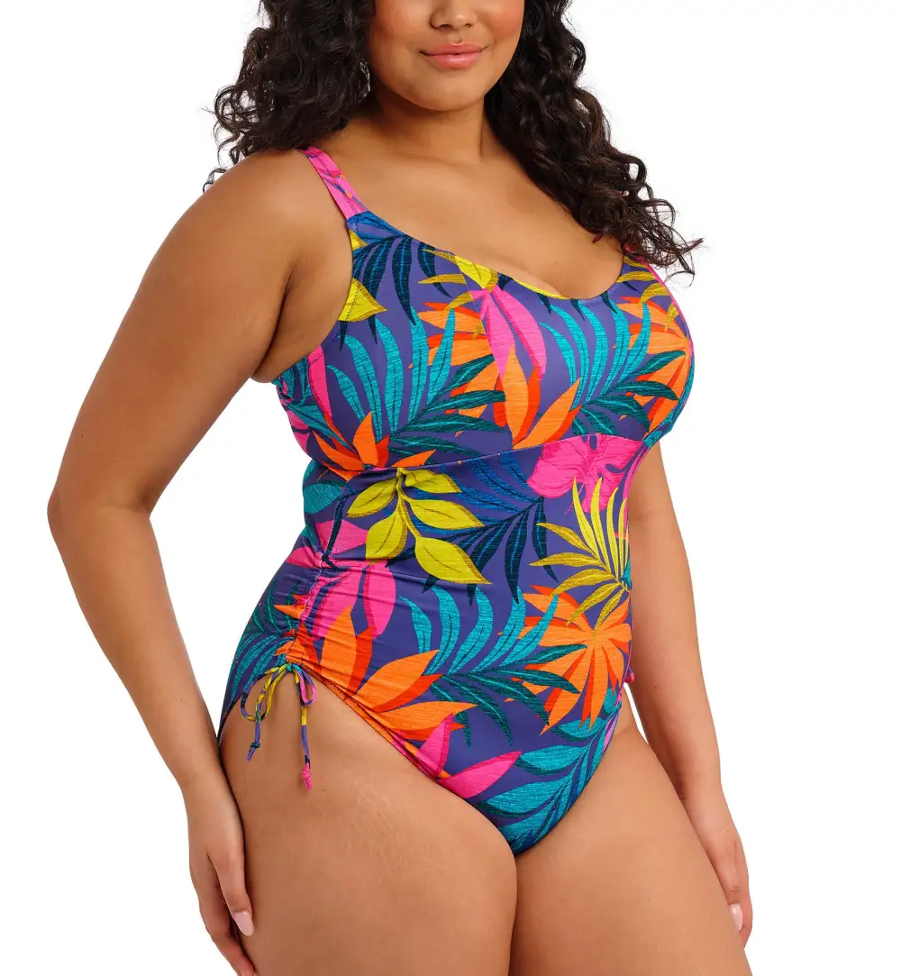 Polished Wire-Free One-Piece Swimsuit