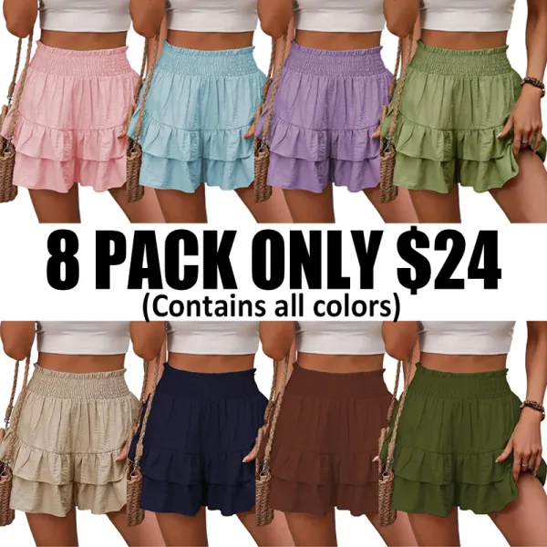 Women's High Waisted Ruffle Shorts | As low as $2.11 per item