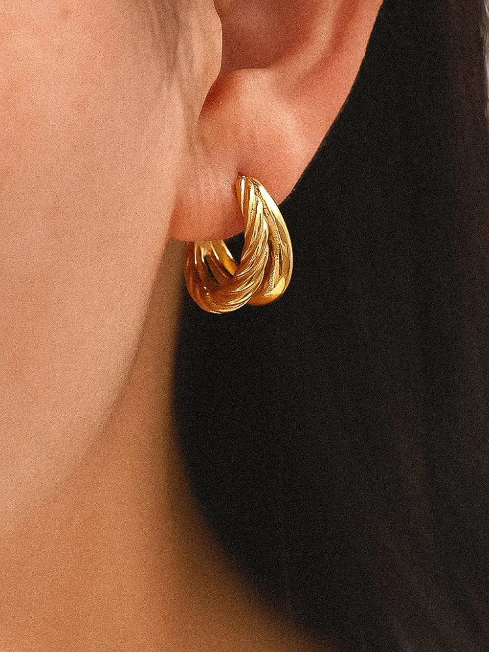 Braided Double Hoop Earrings