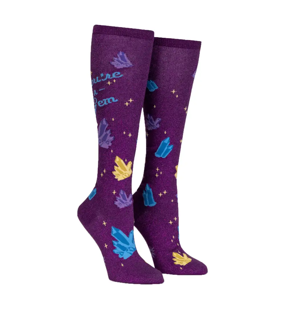Relaxed Playful Graphic Knee-High Socks
