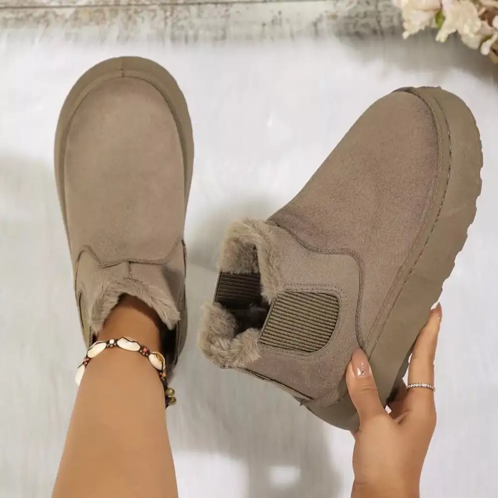 Round Toe Platform Ankle Boots
