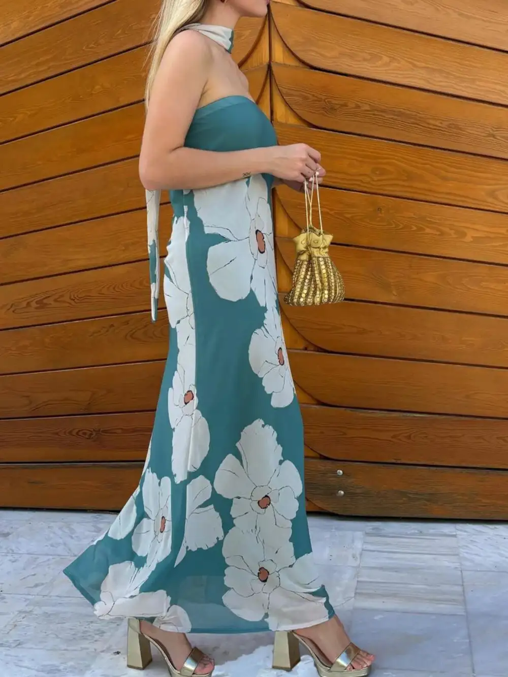 Smooth Finish Printed Maxi Dress