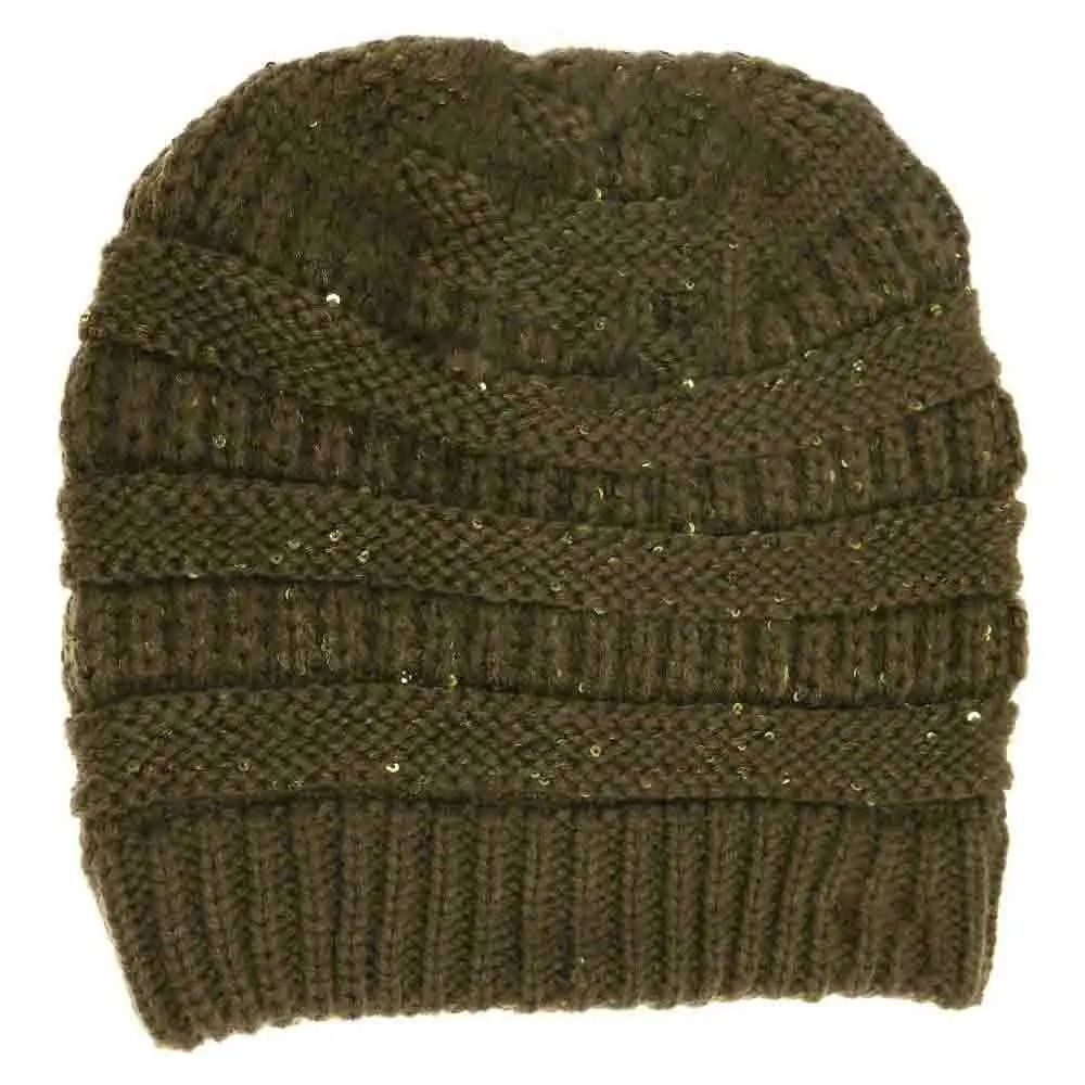 Sequin Tail Beanie