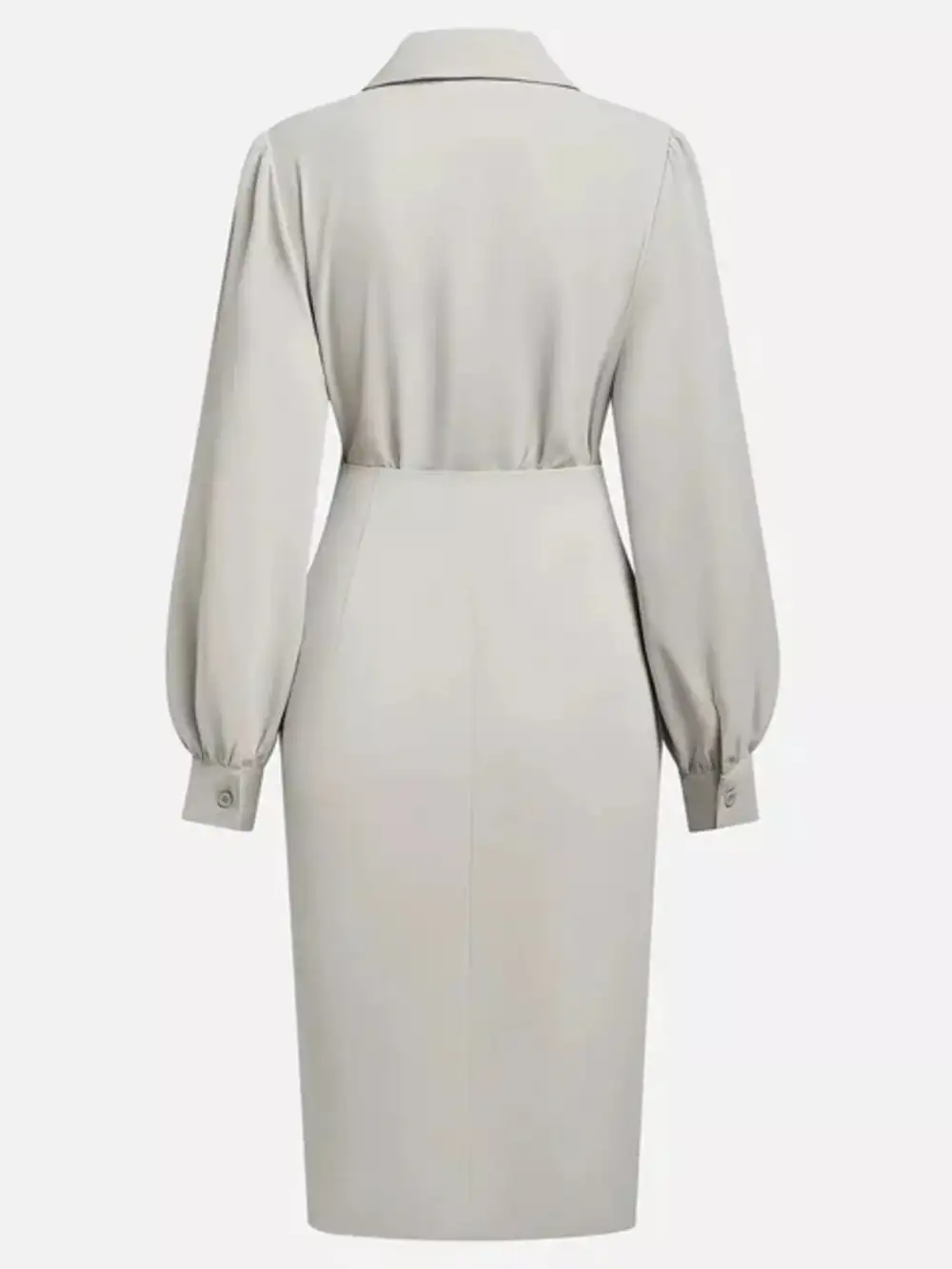 Comfort Fit Ruched Slit Midi Dress