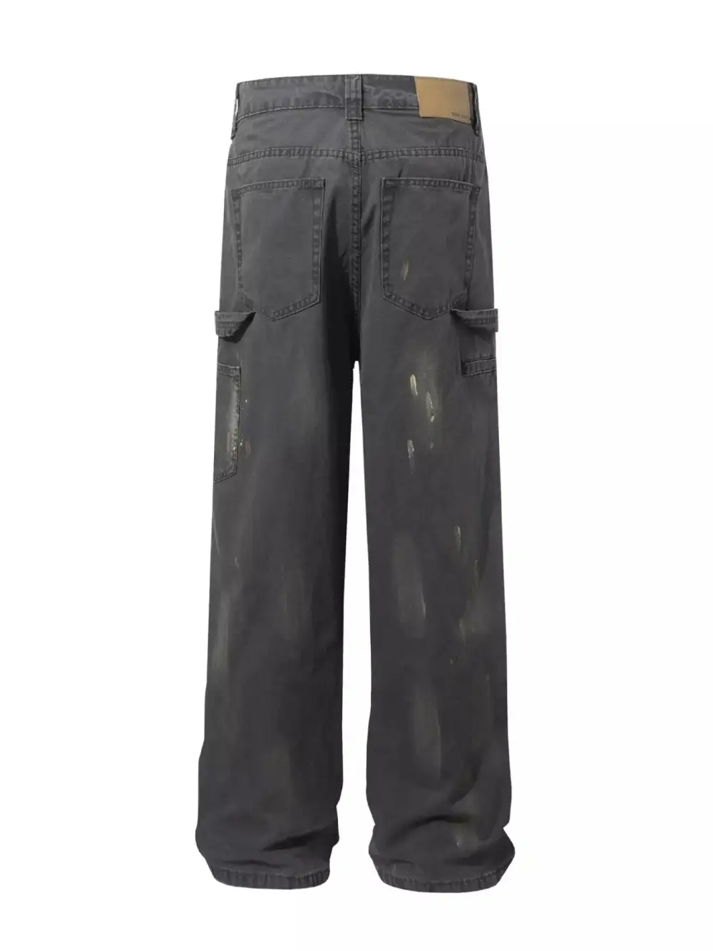 Refined Men's Paint Splatter Wide Leg Pants