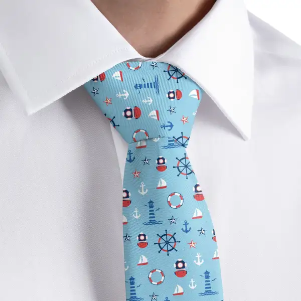 Refined Nautical Detail Necktie