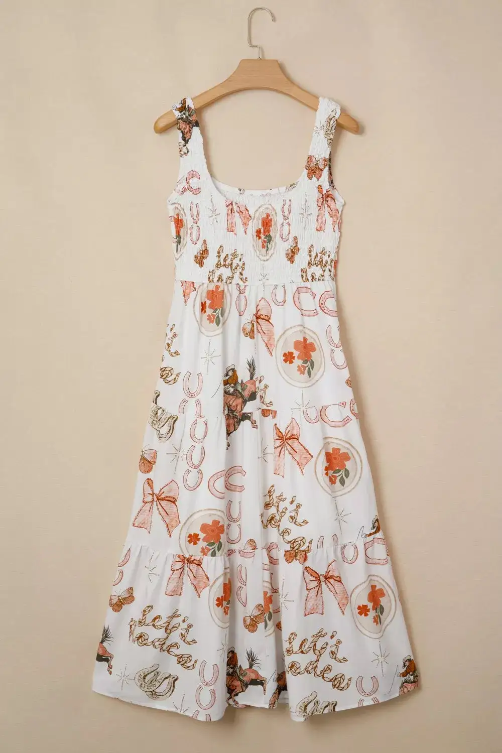 Soft Touch Printed Sleeveless Midi Dress