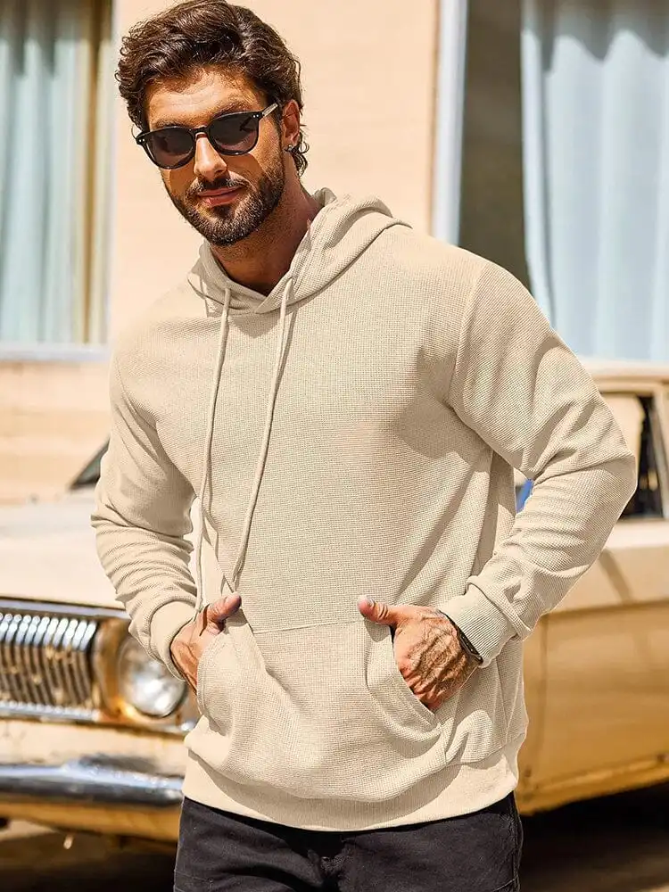 Classic Leisure Waffle Knit Hoodie