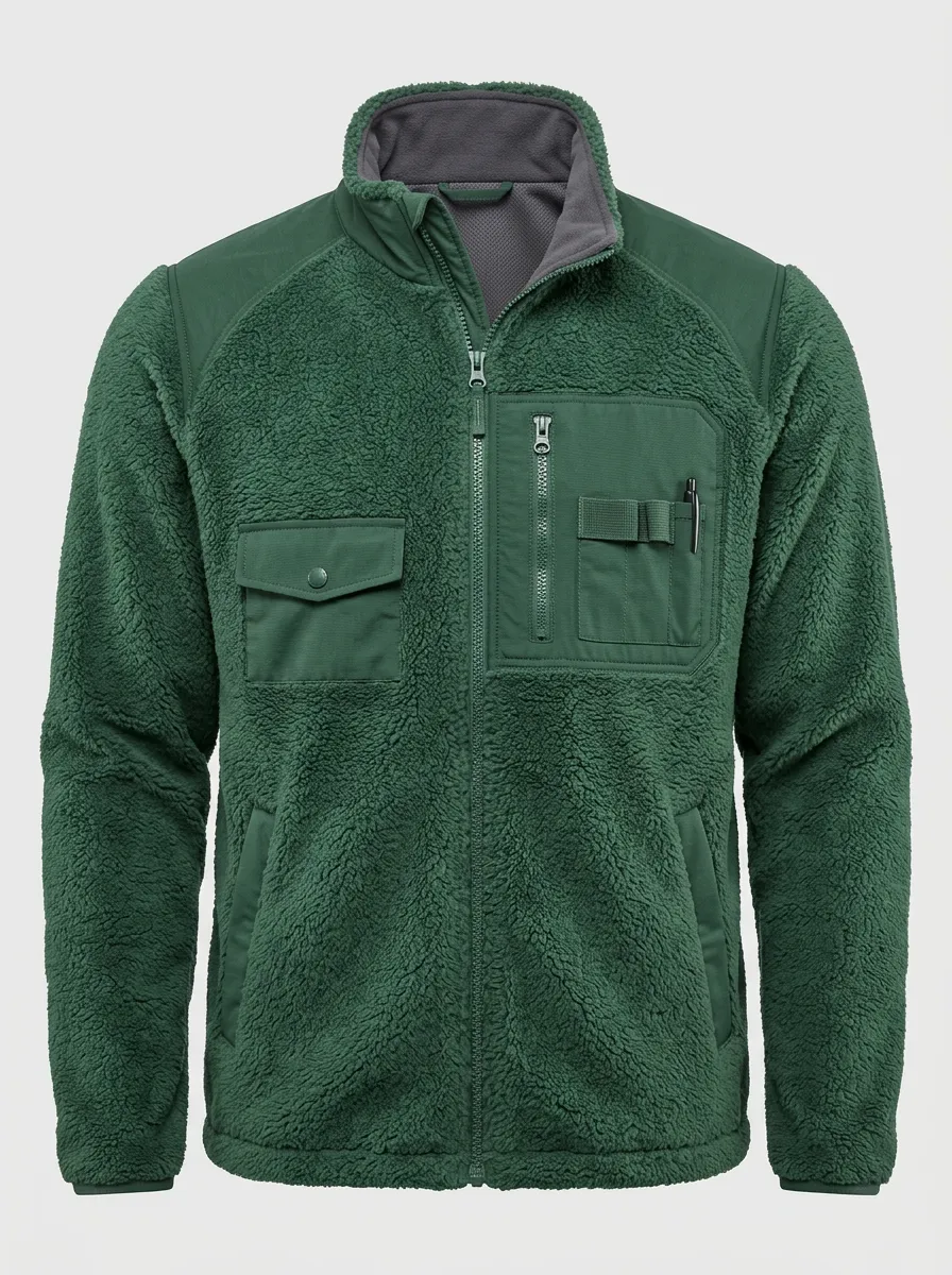 Tactical Multi Pocket Sherpa Fleece Jacket
