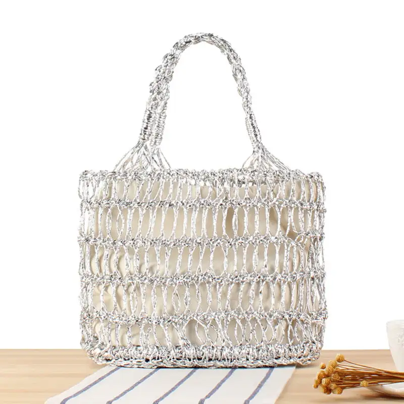Crochet Market Bag Thread Hollow Woven Bag