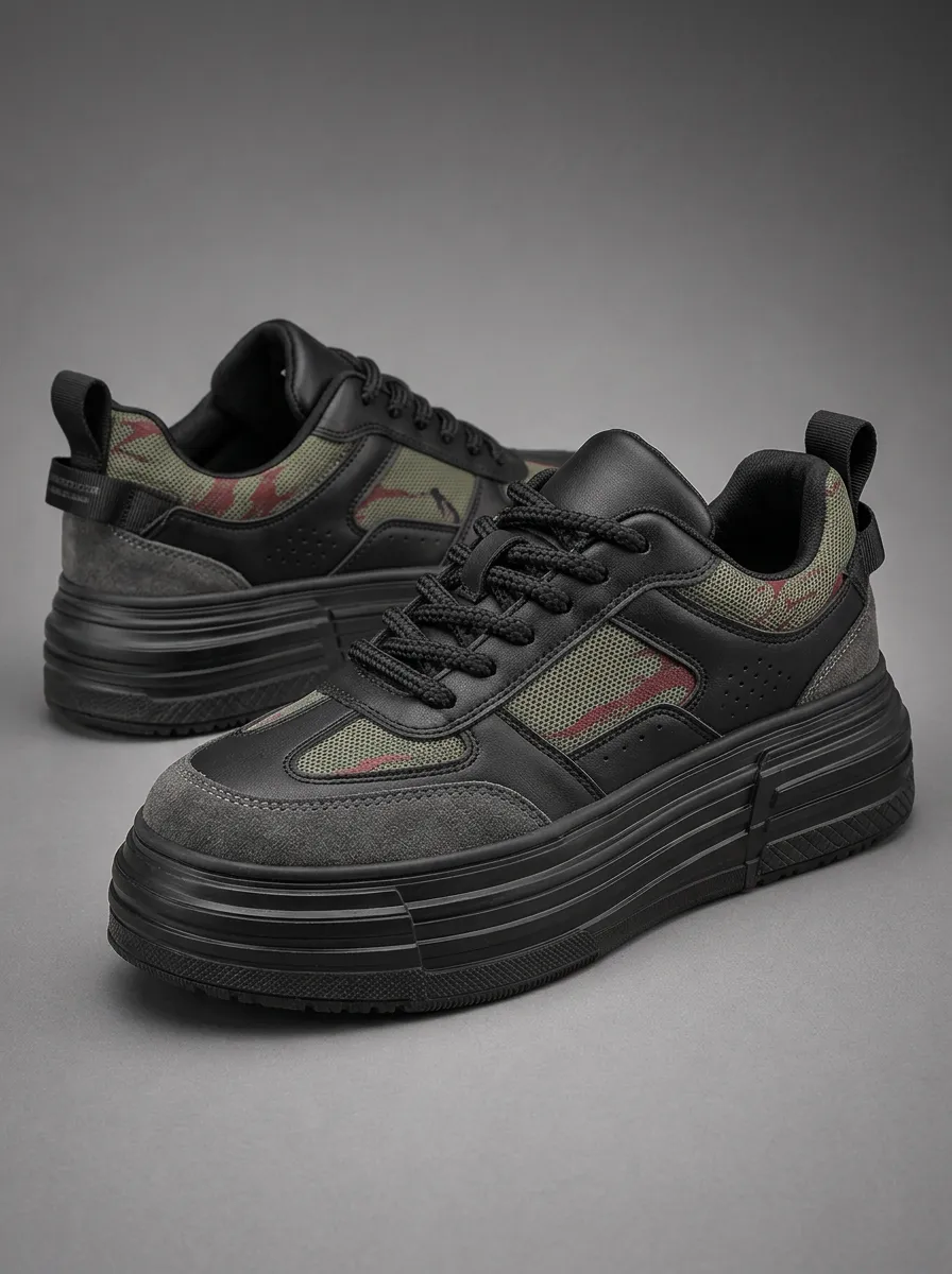 Men's Camouflage Patterned Skate Shoes