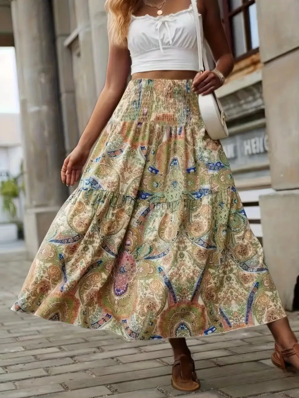 Lightweight Gentle Smocked Skirt