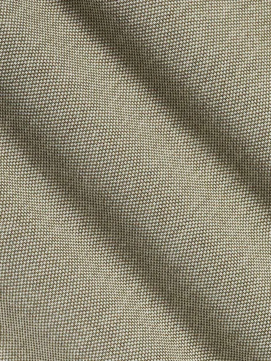 Khaki Trim Detail Short Sleeve Polo Shirt