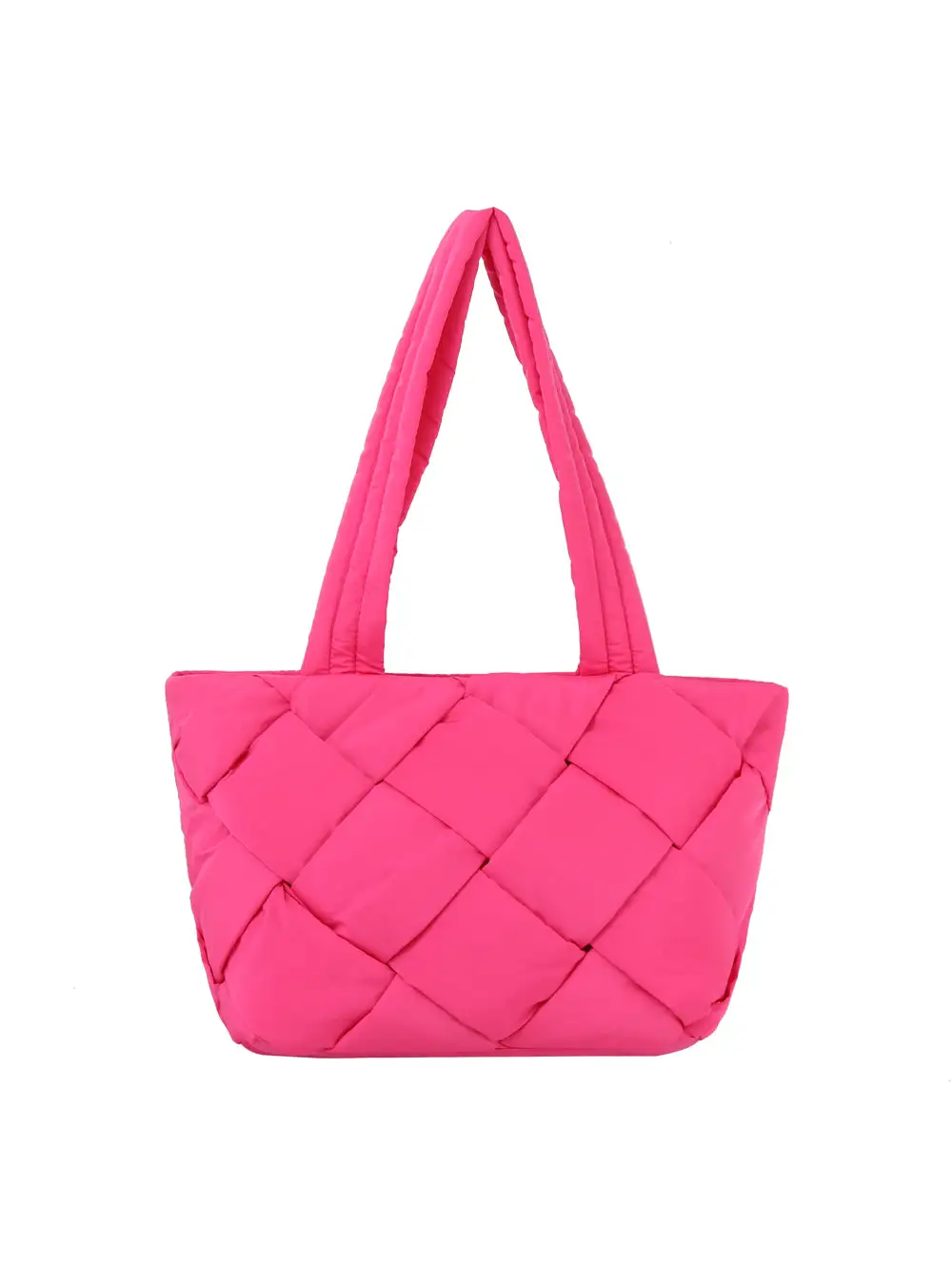 Everyday Detail Quilted Pocketed Nylon Tote Bag