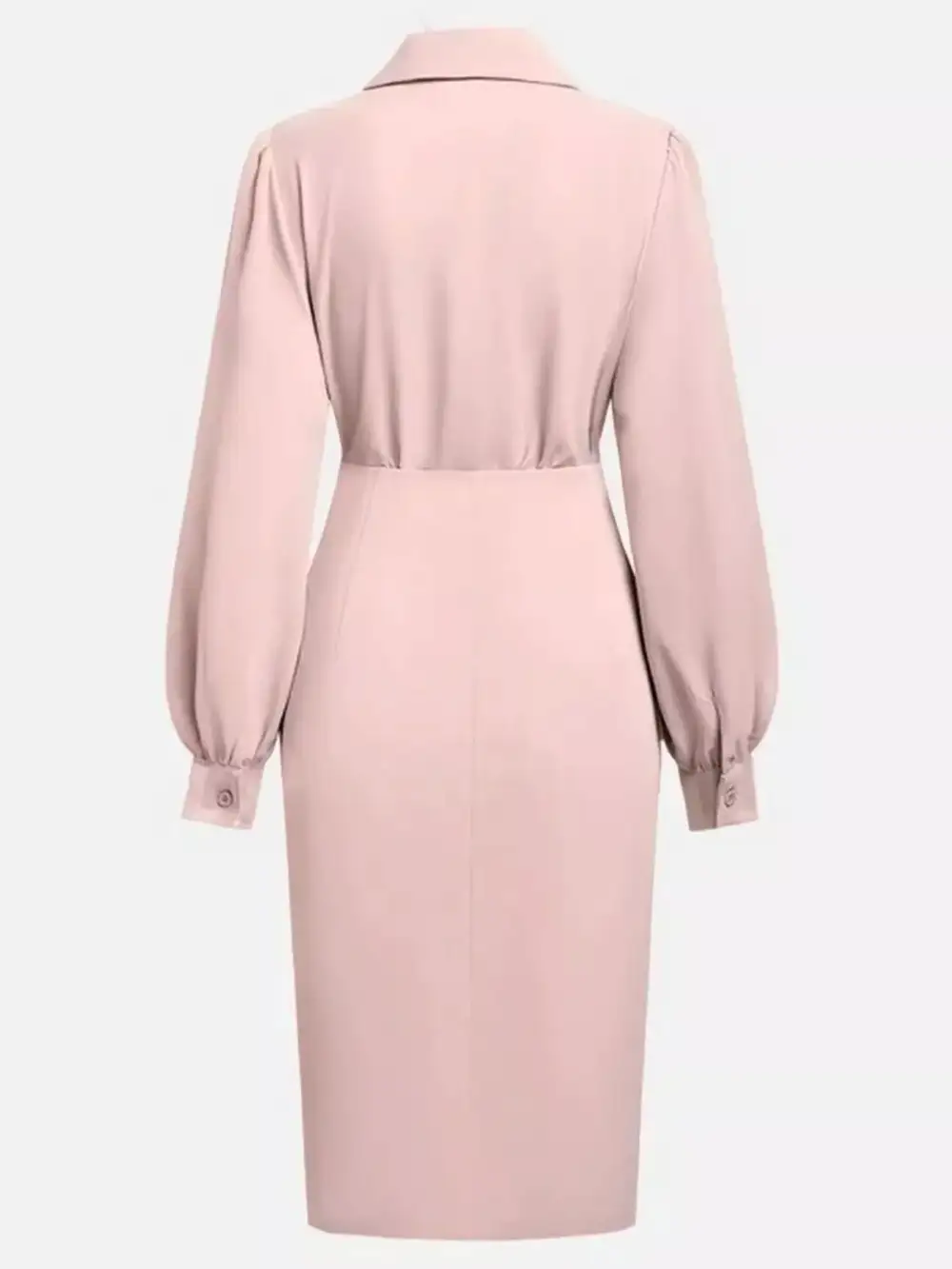 Comfort Fit Ruched Slit Midi Dress