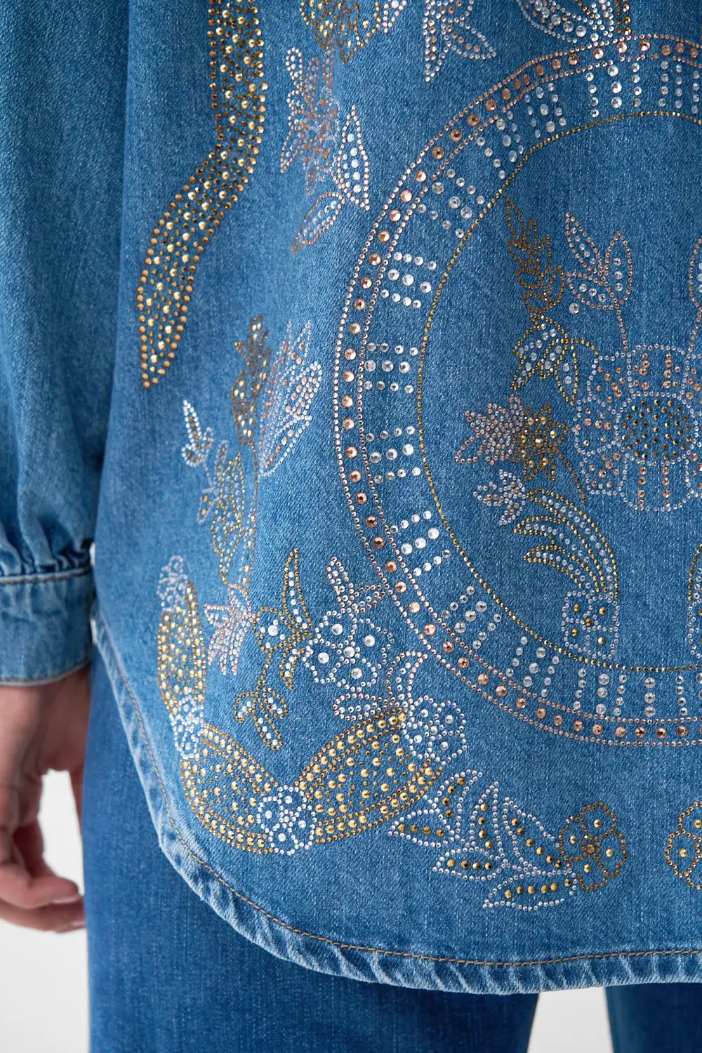 Of Lace Long Line Shirt