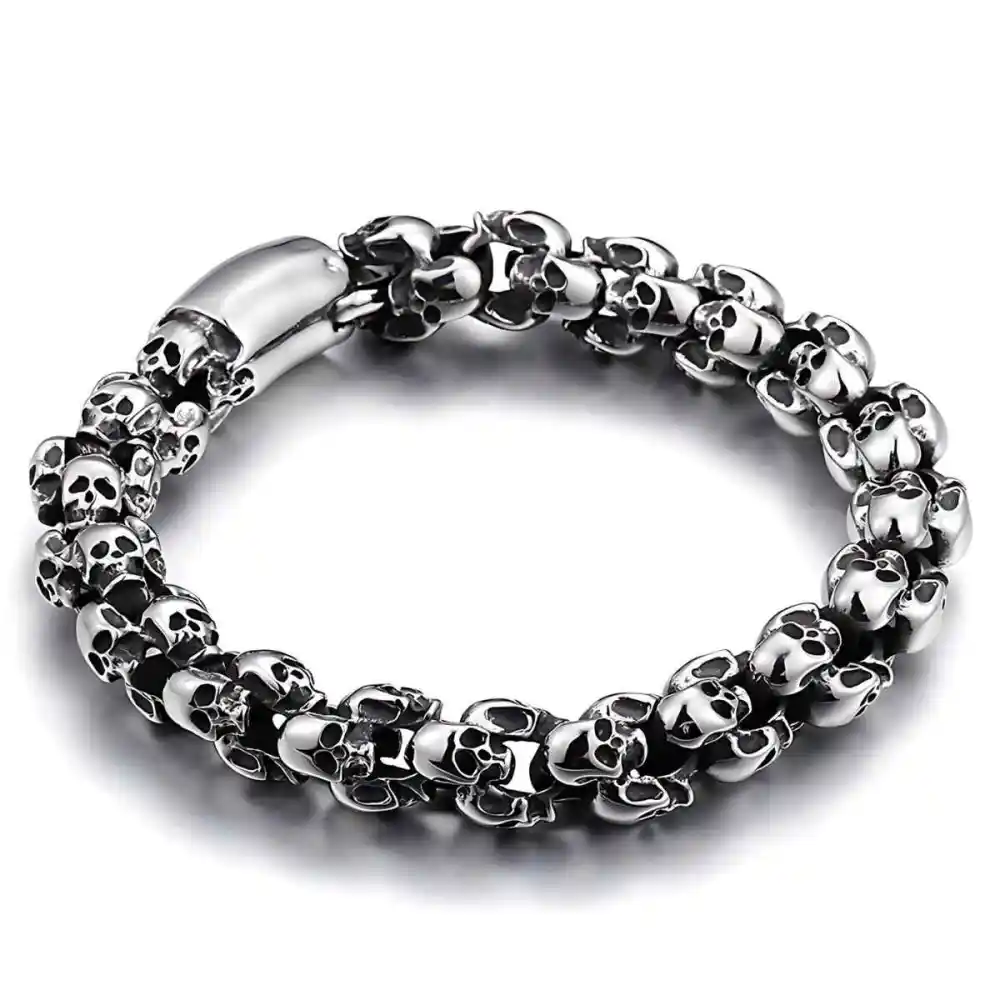 Men's Skull Head Chain Bracelet