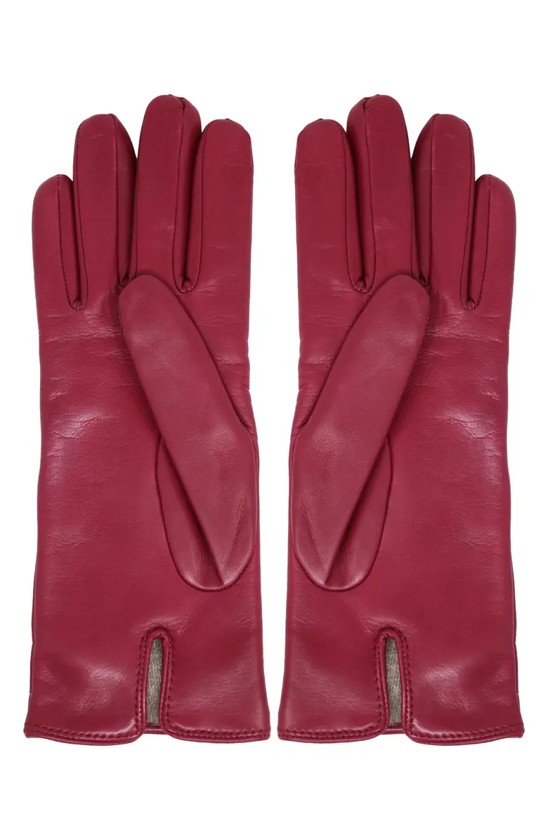 Horsebit Cashmere Lined Leather Gloves