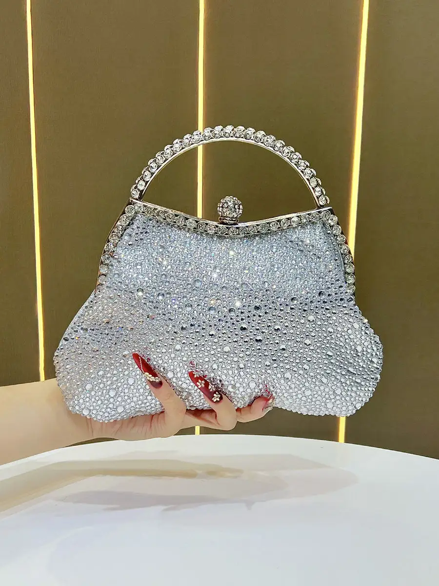 Chain Rhinestone Party Clutch Bag