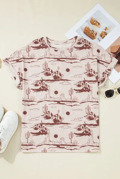 Cozy Round-Neck Short-Sleeve T-Shirt