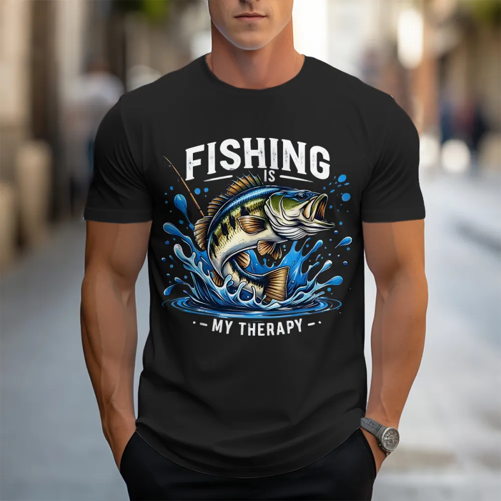 Waves Fishing Graphic T-Shirts