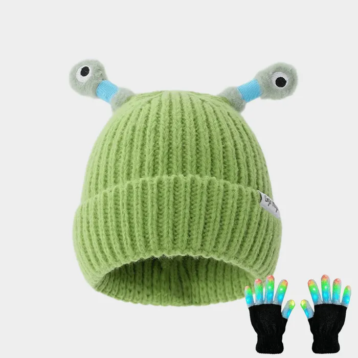 🔥Spring Hot Sale - 49% OFF🔥 Parent-Child Cute Glowing Little Monster Knit Hat