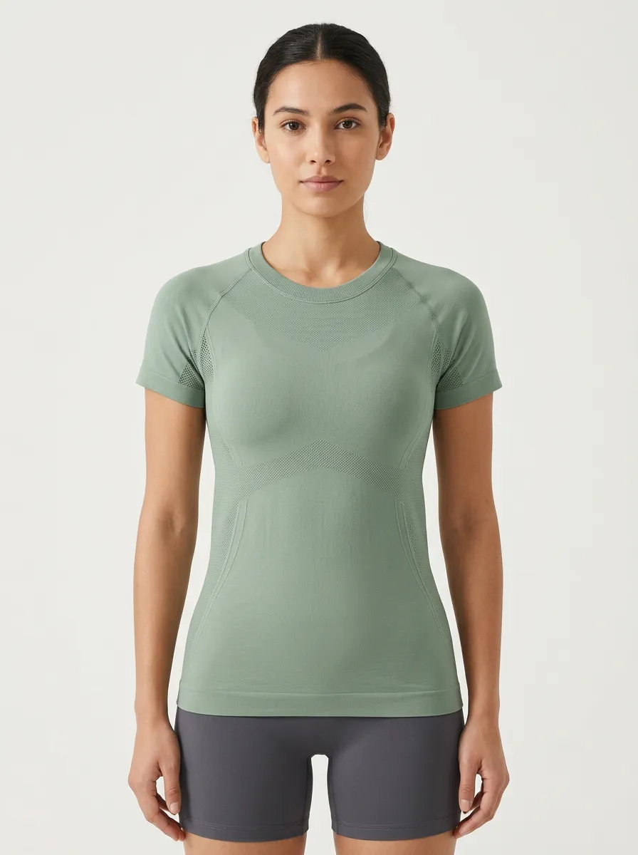 Women's Engineered-Knit Seamless Raglan Training T-Shirt