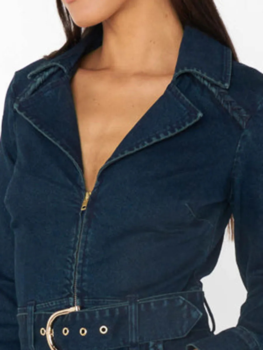 Long Sleeve Denim Dress
