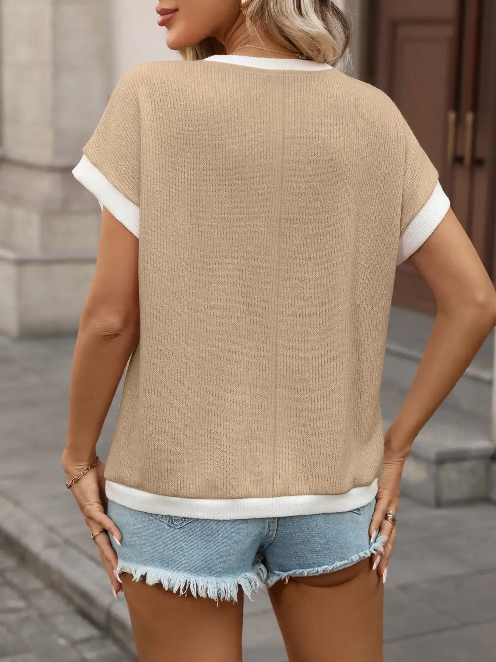 Contrast Trim Short Sleeve T-Shirt