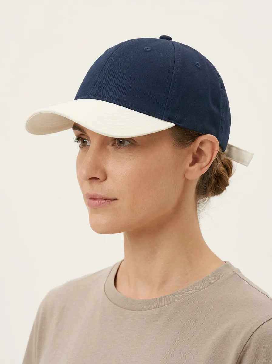 Unisex Minimalist Colorblock Curved-Brim Baseball Cap