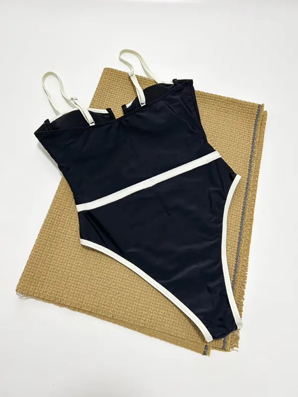Splicing One Piece Swimsuit