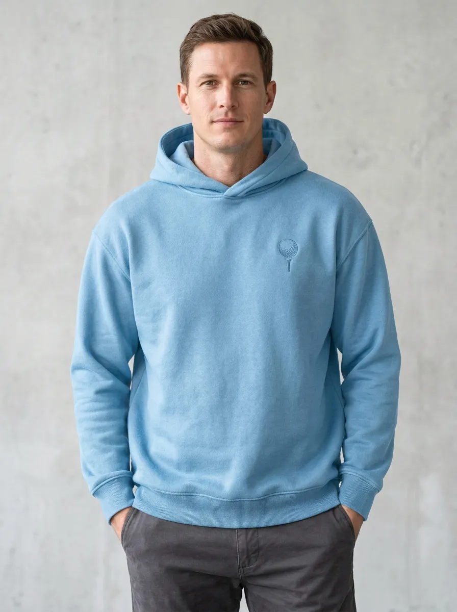 Classic Golf-Ball Ball-On-Tee Golf Casual Hoodie