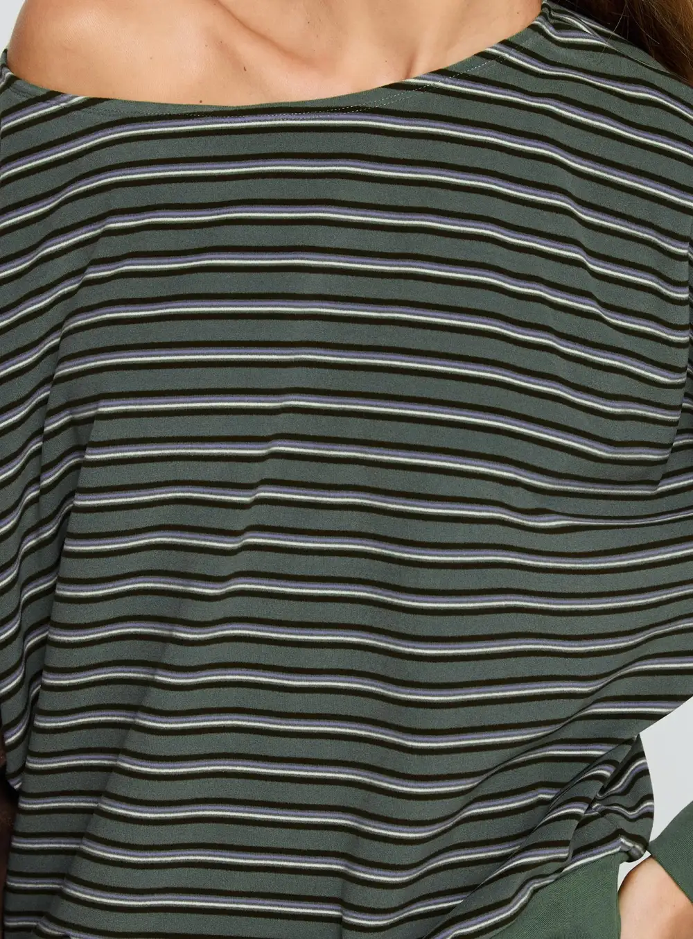 Contrast Cuff Stripe Sweater