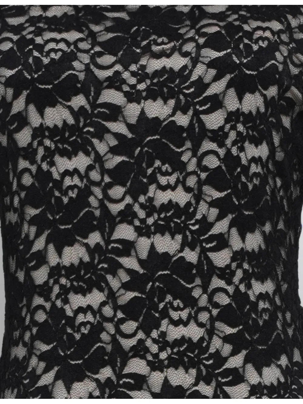 Scalloped Trim Off Shoulder Lace Bodycon Maxi Dress