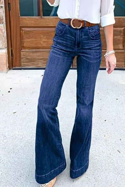 Flared Jeans Pocket Plus Denim